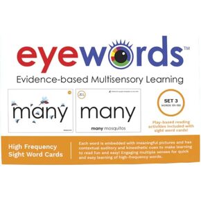 Multisensory Sight Word Phonics Flash Cards - Kinesthetic Learning Approach, Set #3, Words 101-150