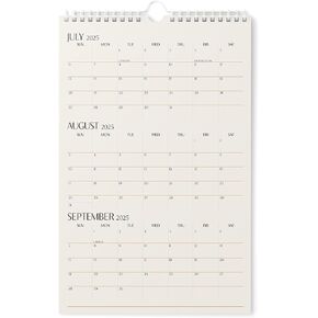Karto 3 Month Wall Calendar 2025-2026 - Vertical 11x17 inch July 2025 to December 2026 - Boost Your Productivity and Easy Planning with the Aesthetic Monthly Calendar - Beige