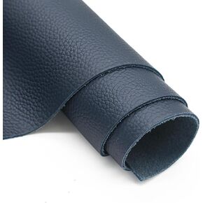 Genuine Top Grain Leather Sheets Soft & Durable Cowhide Leather(1.1-1.3mm) for DIY Crafts, Leather Repair, Furniture Upholstery, Wallet,Bag,Perfect for Leather Craft Enthusiast(Navy 12"*24")