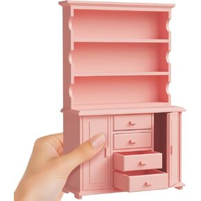 Dollhouse Bookshelf in 1:12 Scale, Part of a Doll House Furniture and Accessories Set with a Realistic Design, This Miniature Bookshelf Makes A Thoughtful Gift for Children and DIY Enthusiasts