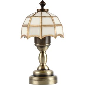 Waldosia 1:12 Scale Dollhouse Miniature LED Table Lamp w/Classic Shade