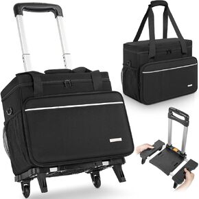 Teacher Briefcase, Scrapbook Tote with 15.6 Inch Laptop Compartment, Teacher Tote Scrapbook Bags Craft Organizer Case