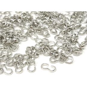 Honbay 200pcs Silver Quick Links Connectors 3 مشبك سلسلة أشكال لقلادة سوار DIY لصنع المجوهرات