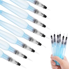 16 Packs Watercolor Brush Pens, Water Color Brush Pen Set with Assorted Tips Refillable Water Brushes for Watercolor Painting, Artists, Calligraphy, Coloring