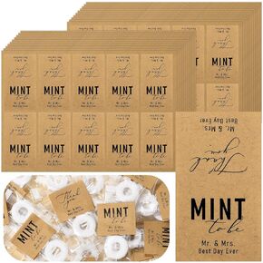 Marspark 200 Pcs Mint to Be Stickers Bulk Wedding Favors Labels Wedding Mints Stickers Bridal Shower Guests Favors Party Decorations