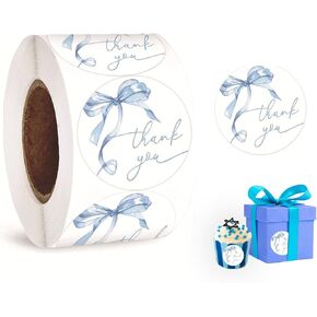 1000 Pcs Pink Bow Thank You Stickers Coquette Bowknot Adhesive Label Roll for Envelope Sealing Wedding Baby Shower, 1.5 in