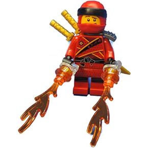 LEGO Ninjago: Kai Minifig with Flames and 2 Gold Katana Swords