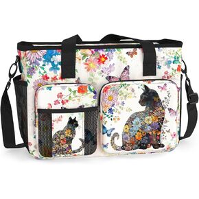 Large Waterproof Work Bag. Shoulder Bag for Work. Gift for Cat Lovers and Owners.