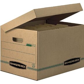 Bankers Box 12 Pack Systematic Basic-Duty 100 ٪ مربعات تخزين الملفات المعاد تدوير