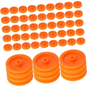 Veemoon 100Pcs Plastic Belt Pulley Mini Gear Motor Wheel for DIY Rc Car Plane Durable Wearable Material for Teaching Mechanics and Engineering