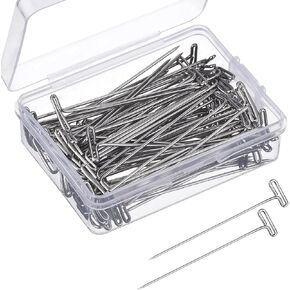 100pcs t دبابيس شعر مستعار لوجه عارضة أزياء لتأمين شعر مستعار للشعر ، دبابيس خياطة مستقيمة لحظر النمذجة الحرف والحرفية (1.5 بوصة/ 38 ملم)