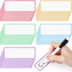 ملصقات Leinuosen Magnetic Dry Erase Plate Tags مرنة ملصقات ملصقات مغناطيسية قابلة لإعادة الاستخدام لفصل الفصل الدراسي Whiteboards Whitebooards Whiteloards Whitsh Crafts (8 Bordercolor ، 3.2 × 1.2 بوصة) in Kuwait