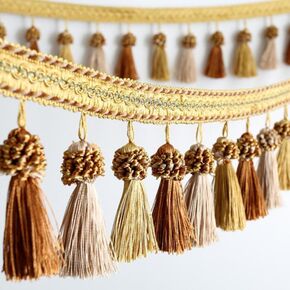 Fringe Trim Tassel,Crystal Beaded Pendant Tassel, DIY Home Tablecloth Lampshades Decoration (Color : 8, Size : 1 Meter) (Color : 7, Size : 1 Meter(7)