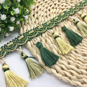 Fringe Trim Tassel,Crystal Beaded Pendant Tassel, for Lampshades (Color : 3) (Color : 20)(7)