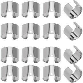 SUNNYCLUE 1 Box 150Pcs Stainless Steel Ear Cuff Silver Earring Cuffs Bulk Metal Punk Adjustable Converter Clip On Earcuffs Earrings Finding for Non Piercing Ears Jewelry Making DIY Crafts Supplies