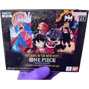 OP09 The New Four Emperors Emperors in The New World Booster Box Display Factory Sealed for One Piece Card Game (24 Packs) English