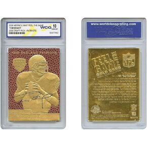 Tom Brady 2000 Draft Pick Feel the Game Gold Card Rookie - Gem Gem Mint 10