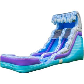 HeroKiddo Ocean Wave 16' Commercial Grade Inflatable Water Slide with Attached Pool and Drainage for Kids and Adults (with Blower), Outdoor Indoor, Birthday Party, Rental Quality, Big Inflatable