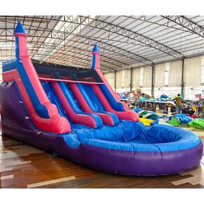 21FT(L) Commercial Grade Water Slide for Kids Adults, (Double Slide) (Heavy Duty Full PVC) (Big Airtight Water Pool), 950w UL Blower, Inflatable Waterslide for Backyard, Outdoor Park,21x11x12ft
