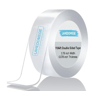 Strong Double Sided Tape Heavy Duty 9.84FT, Nano Tape Heavy Duty Double Sided Tape, Two Sided Tape Heavy Duty, Removable Double Sided Mounting Tape for Walls Poster Decor Carpet Tape, 0.78"W
