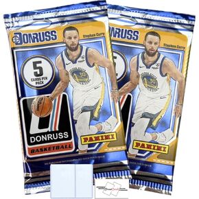 2-Pack LOT of 2024-25 Panini Donruss Basketball NBA Gravity Packs with 5 Trading Cards Per Pack (10 Total Cards) + 2 Toploaders + StreetCards Magnet!