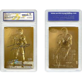 Tom Brady 2000 Fleer Ultra Gold Rookie Card Refractor Signature Series Graded Gem-Mint 10