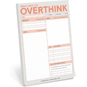 Knock Knock What (Not) to Overthink Pad: Daily Task Tracker Pad, 6 x 9-Inches