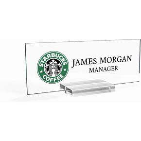 Personalized nameplate desk decor office Unique gift custom logo tech desk custom name plate for him and her occasion gift (8"x2.5")