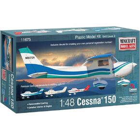 Minicraft Cessna 150 مع مجموعة نموذج خيارات العلامات المتعددة ، 1/48 مقياس