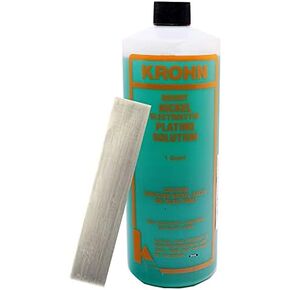 Krohn Bright Nickel Plating Solution Electroplating 1 Quart with Anode