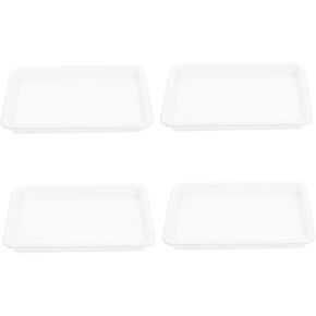 4Pcs School Experiment Plastic Trays Food Grade Organizer for Art Projects Crafts and Painting Activities Smooth Edges for Safe Use by Random Colors Included
