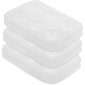 3Pcs Silicone Paint Palette Color Mixing Tray for Watercolor and Acrylics Lightweight Durable Easy to Clean for Artists DIY Enthusiasts