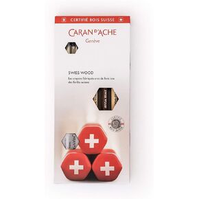 Caran d'Ache Pencils Swiss Wood Set of 3