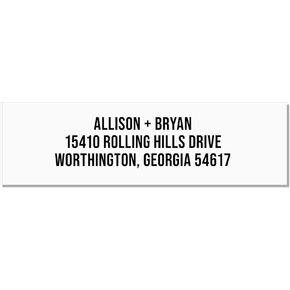 Personalized Basic White Sheeted Address Labels/Customized Address Labels / 2.5" x .75" Stickers Style 2