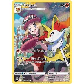 Pokemon – Braixen TG01/TG30 – Silver Tempest – Trainer Gallery Full Art – Foil Card