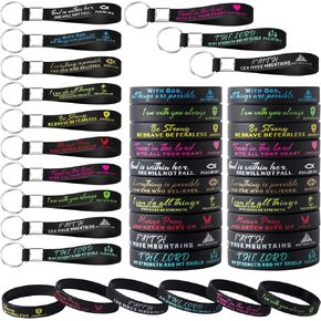 40 PCS Bible Verse Bracelets Christian Inspirational Bible Chief -chickains - Bublk Deed in Kuwait