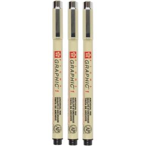 SAKURA PIGMA MICRON BLACK OPEN STOCK, PACK OF 3 PENS (1)