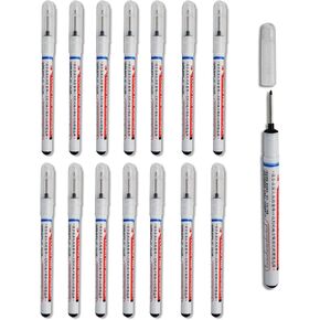 Permanent Marker for Carpenter's Work 0.7-1 mm Extra Long Tip Waterproof Marker Pen for Marking of Hard to Reach Areas Red 8PCS