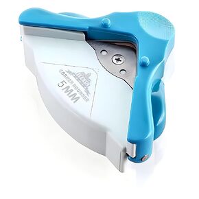 Blue 5mm Corner Rounder with Chips Tray, YOFAN Angle Eater Cutter for Scrapbooking,Photo and Paper