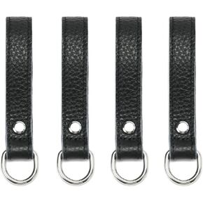 Heavy Duty Leather Tool Belt Strap Connectors Accessories fits 2 inch Belt Connectors, (Suspender Loop Attachment 4-Pack) (2in Napa leather)