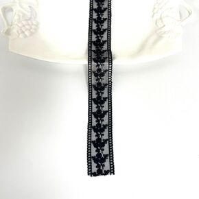 5 Yard Floral Lace Ribbon, Delicate Daisy Lace Trim for Wedding Dresses, DIY Crafts, Clothing, and Curtain Embellishments(White)