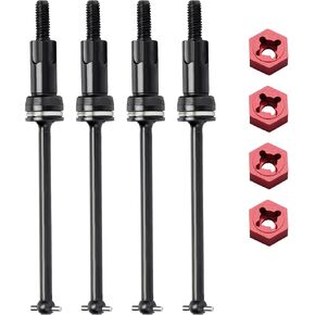 daitoku #45 Steel CVD Drive Shaft Front Rear Driveshafts with Wheel Hex Hubs Set for Arrma 1/18 Granite Grom
