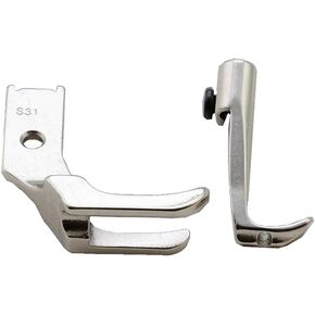 TOP-SEWING Piping Walking Foot S31 5/16"(Outside Foot) S30 5/16"(Inside Foot) Welting Feed Sets for Singer 111W/211W/211G,CONSEW,JUKI,Seiko,Brother Walking Foot Machine(S32 5/16")