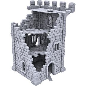 City Ruins Tower by Makers Anvil, 3D Printed Tabletop RPG Scenery and Wargame Terrain 28mm Miniatures
