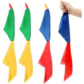 4 PCS Magic Sclves Change Color Silk Scedf for Magic Trick Silk Magic Props Magician Accessories Gistrict Party Gift
