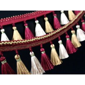شرابة القطع الهامش ، شرابة قلادة بالخرز الكريستال ، تقليم الستار في المائدة ديكور المنزل (Bruin) in Kuwait