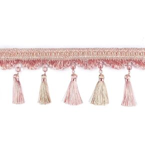 Fringe Trim Tassel,Crystal Beaded Pendant Tassel, for Cover Edge Lampshades Decorative Fabric Ribbon Trimming Sewing Accessories(108,6 Meters)