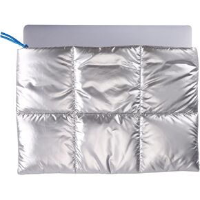 Laptop Case Sleeve, 16x11 Inch Laptop Thermal Case Insulated Computer Bag Warm Cover Bag for 15-16 Inch Computer to Prevent Overcold and Overheat (Silver)