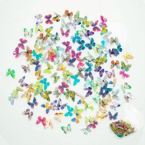 50PCS Mini Resin Butterflies, Miniature Butterflies Fairy Garden Accessories for DIY Landscaping Decoration