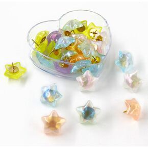 40 Pack Cat's Eye Decorative Push Pins, Thumb Tacks for Bulletin Board Decor, Cute Push Pins for Corkboard, Photo Wall, Feature Wall, Map, Bulletin Board, Office or Home